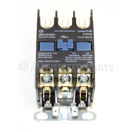 Liebert CONTACTOR 2530AMP 3POLE 24V E-0110S